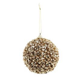 Bola Flocada Glitter Ouro