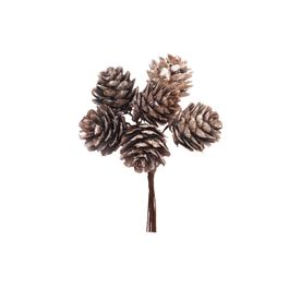 PICK DECORATIVO COM PINHAS MARROM / BRANCO