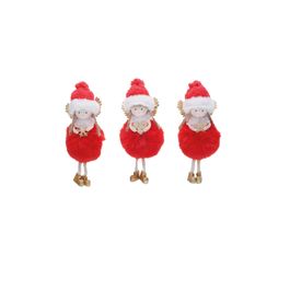 Anjo Decorativo Vermelho / Branco / Marrom