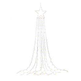 Estrela Natalina Cascata Com Led Colorido Bivolt
