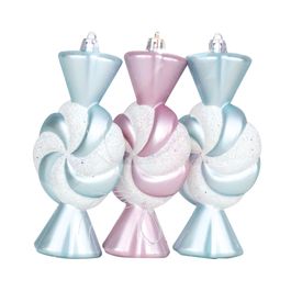 ENFEITE BALA ROSA CLARO / AZUL CLARO