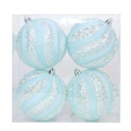 Bola Listra Glitter Azul Claro
