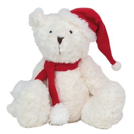 Animais Decorativos Urso Branco Vermelho