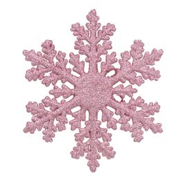 ENFEITE NATALINO FLOCO DE NEVE ROSA CLARO