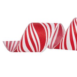 Fita Listrada Vermelho/Branco