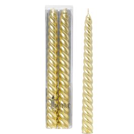 Vela Banquete Espiral Ouro