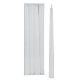 Jogo De 4 Velas Banquete 215Gr Em Parafina 25Cm Cor Branca