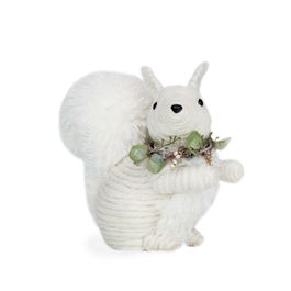 Esquilo Com Arranjo Pescoco Bege/Marrom/Verde