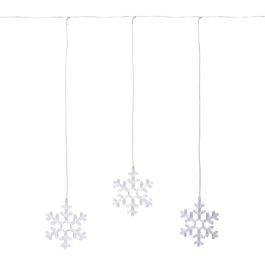 Cascata 8 Flocos Neve 8Funções Fio Incolor Branco Bivolt