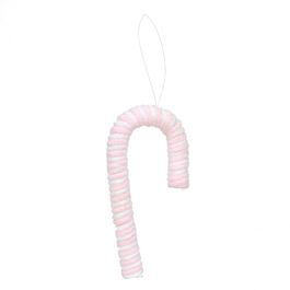 Enfeite Para Pendurar Candy Cane Rosa e Branco
