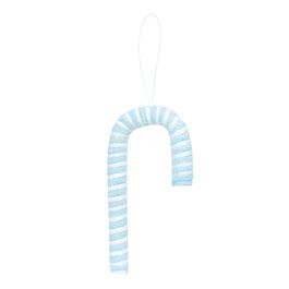 Enfeite Para Pendurar Candy Cane Azul Claro e Branco