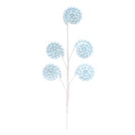 PICK DECORATIVO CANDY CANES AZUL CLARO / BRANCO