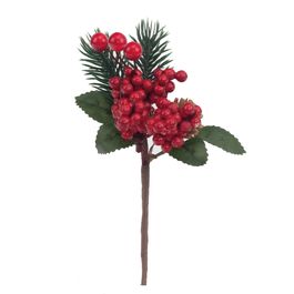 PICK DECORATIVO COM FRUTAS VERMELHO / MARROM / VERDE