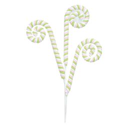 PICK DECORATIVO CANDY CANES ROSA CLARO / VERDE CLARO / BRANCO
