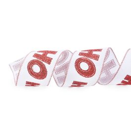 Fita Hoho Com Glitter Branco/Vermelho
