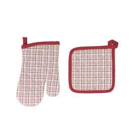 Luva Pegador Xadrez Verde Branco Vermelho