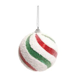 Bola Listrada Vrm/Bco/Vrd 10Cm ()