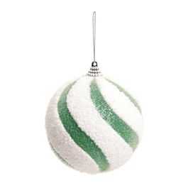 Bola Listrada Vrd/Bco 10Cm ()