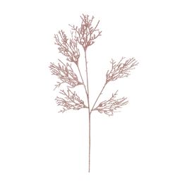 Galho Grande Folhas C/Glitter Ros 76Cm