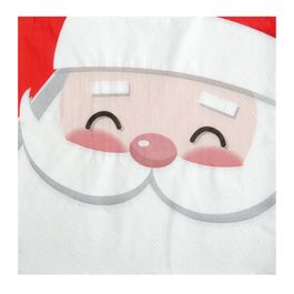 Guardanapo Papel Noel Branco Vermelho