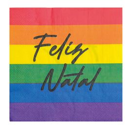 Guardanapo Papel Feliz Natal Colorido