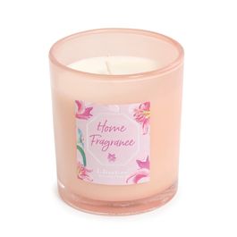Vela Aromática De Gardênia 8X7Cm Em Pote De Vidro Cor Rosa