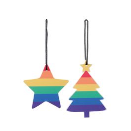Enfeite Pendurar Arvore Estrela Lgbt Colorido
