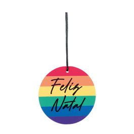 Enfeite Pendurar Feliz Natal Lgbt Colorido