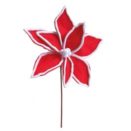 Flor Decorativa Poinsetia Vermelho