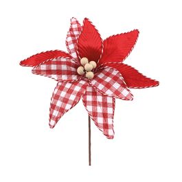 Flor Decorativa Poinsetia Vermelho