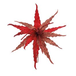 Flor Decorativa Poinsetia Vermelho