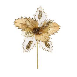 Flor Decorativa Poinsetia Ouro