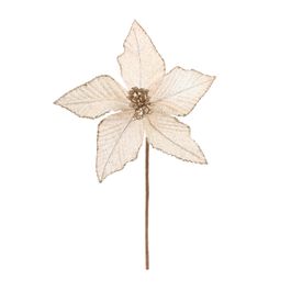 Flor Decorativa Poinsetia Champagne