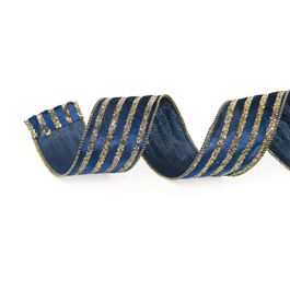 Fita Aramada Azul Marinho / Ouro