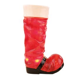 Bota Decorativa Resina Vermelho / Branco