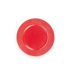 Sousplat Trabalhada Vermelho