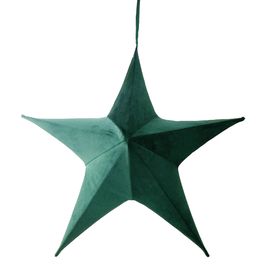 Estrela Decorativa Em Tecido Verde Militar