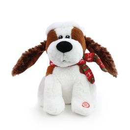Cachorro Decorativo Com Som E Movimento Marrom