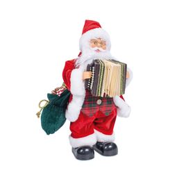 Papai Noel Decorativo Tocando Sanfona Colorido