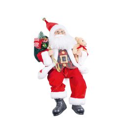 Papai Noel Decorativo Com Urso Colorido