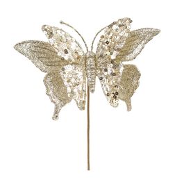 Pick Decorativo Borboleta Champagne