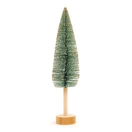 Mini Arvore De Natal Com Base Verde / Marrom