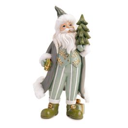 Papai Noel Decorativo Em Resina Verde Menta