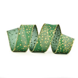 Fita Aramada Verde / Ouro