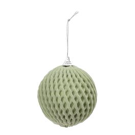 Enfeite Bola Com Paete Verde Claro