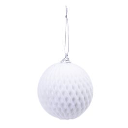 Enfeite Bola Com Paete Branco