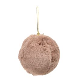 Enfeite Bola Pelucia Marrom