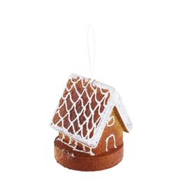 Enfeite Para Pendurar Casa Gingerbread Marrom