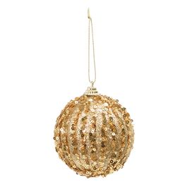 Enfeite Bola Com Paete Ouro