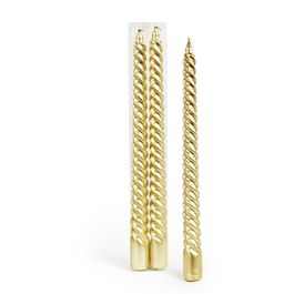Vela Banquete Espiral Ouro
